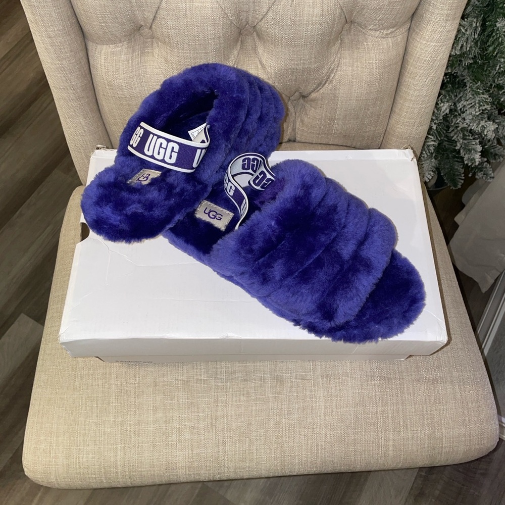 NWOT UGG Plush Purple Slippers